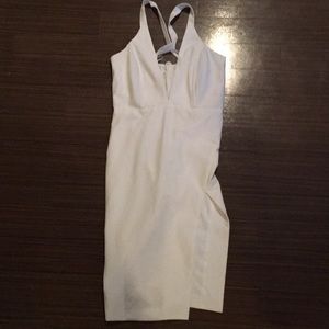 Michelle Mason size 8 white party dress